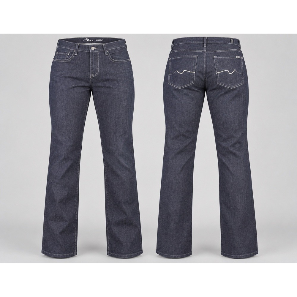 7ForAll Mankind Austyn Jean Men 32x32Blue Relaxed Straight Leg Stretch Dark nwot
